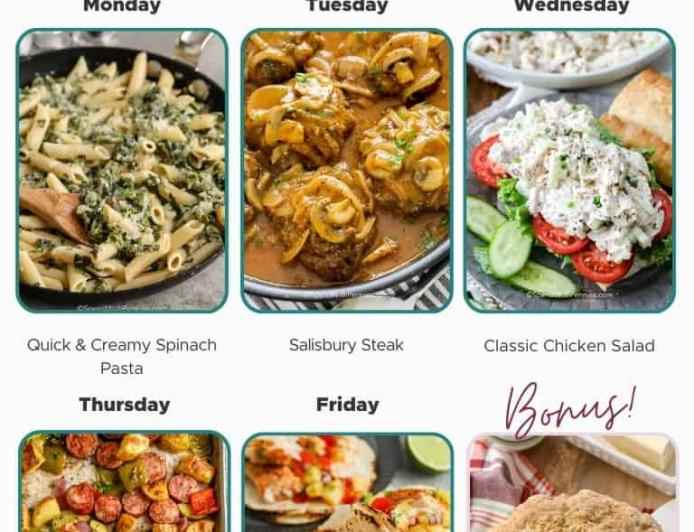 Weekly Meal Plan Mar 4, 2024
